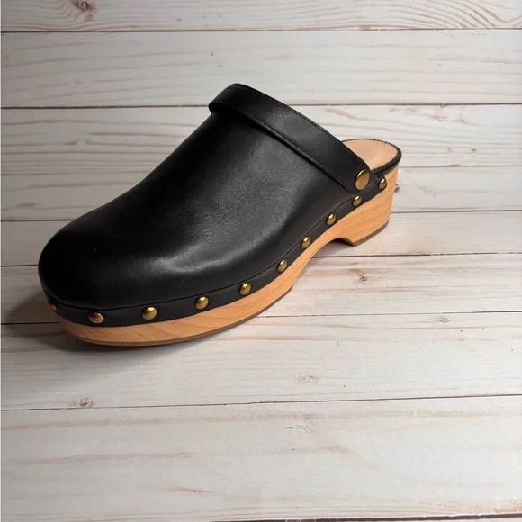 J. Crew Black Mules with Gold Studs - Picture 5 of 5